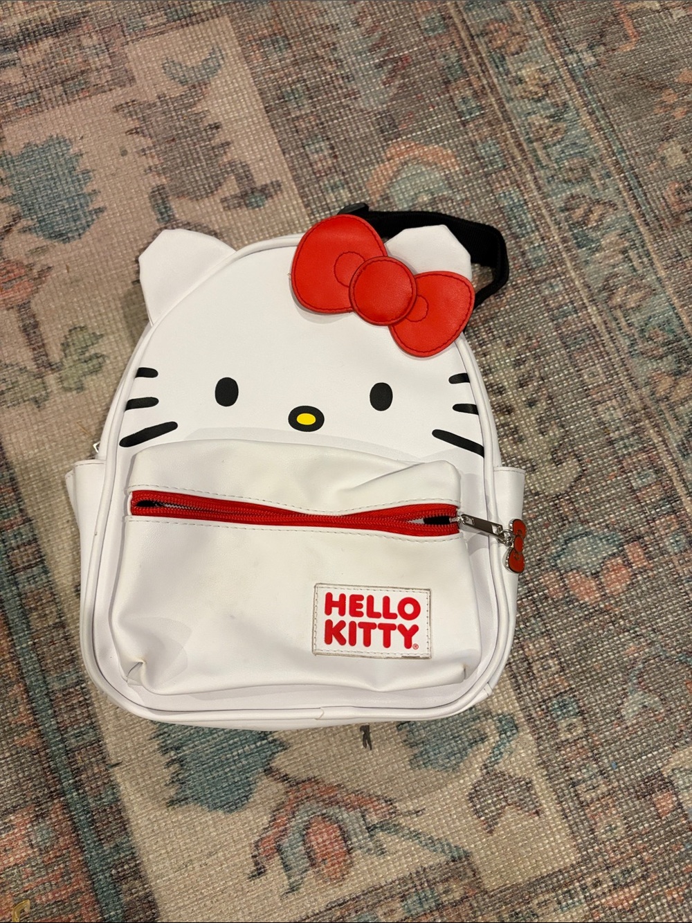 Hello Kitty White and Red Mini Kids Backpack with Bow